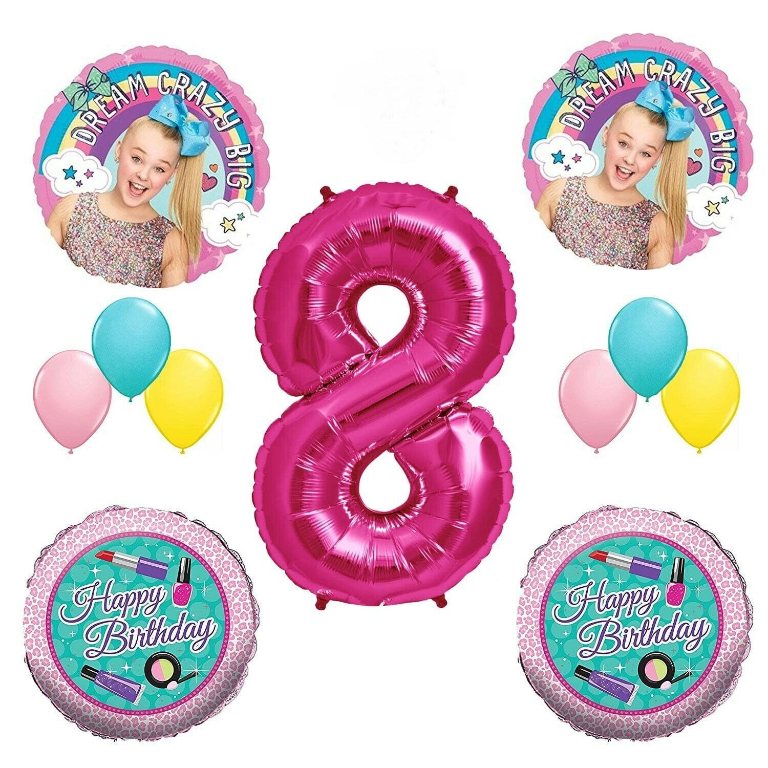 Jojo Siwa 8th Birthday Party Balloons Decorations Supplies Bow Eighth ...