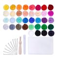 thumbnail image 2 of Kit de fieltro de fieltro 36 colores Bolas de fieltro Fieltro húmedo y seco Juego de manualidades para principiantes Herramientas de fieltro de aguja para principiantes Inevent HA1903-00B, 2 of 6