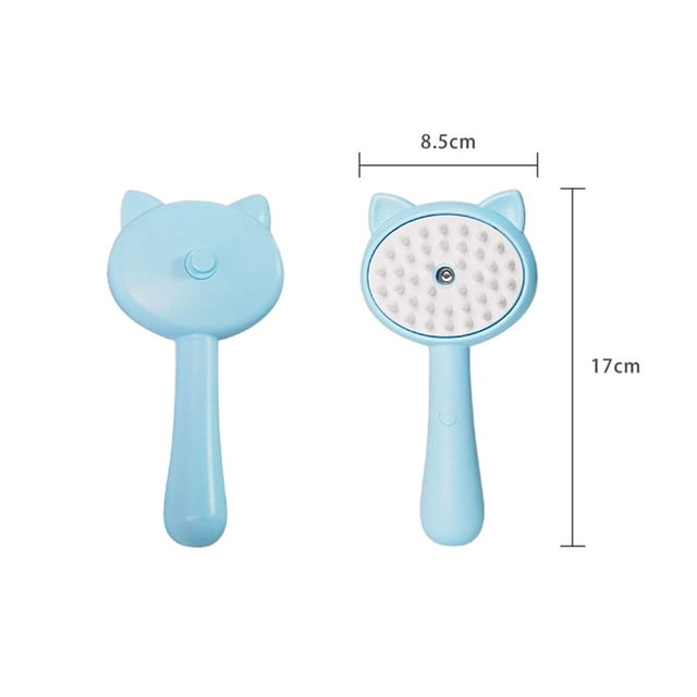Cepillo de Pelo para Mascotas 3 en 1 Mango Multifuncional Vapor Autolimpiante, Masaje para Perro Y Gato Elimina los Enredos Y el Pelo Suelto, Tanque de Agua de 10 Ml con Cabeza Extraíble Y Cable de Ca