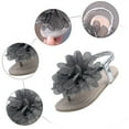 thumbnail image 3 of UngA Closed Toe Sandals Toddler Girl Girls Dress Shoes Sandal Flower Wedding Princess Party Little Big Kids Open-Toe Ankle Strap Comfort Fashion Girls Dance Shoes(Silver,Size 13), 3 of 5