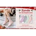 thumbnail image 2 of Zando Womens Fuzzy Socks Winter Slipper Socks Non-Slip Grip Socks Warm Fleece Socks Non Skid Socks Soft Fluffy Socks 4 Classic Color, 2 of 5