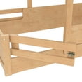 thumbnail image 6 of Miniyam Twin House Floor Bed with Fence and Door, Enclosed Kids Floor Bed Frame with Built-In Tray and Removable Signboard, Natural, 6 of 7