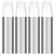 100 Silver Plastic Cups 16 Oz Clear Plastic Cups Tumblers Silver Rimmed Cups Fancy Disposable Wedding Cups Elegant Party Cups with Silver Rim