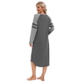 thumbnail image 2 of Women's Cotton Sleepwear Long Sleeves Nightgown Sleep Dress for Women Night Shirts, 2 of 5