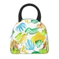 thumbnail image 3 of YFYANG Portable Waterproof Insulated Lunch Bag, Watercolor Abstract Plant Doodle Reusable Cooler Bag / Picnic Bag for Adults Teens, 3 of 9