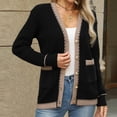 thumbnail image 3 of Women's Autumn And Winter Lazy Style Fashionable Casual Knitted Sweater Cardigan Long Sleeved Cardigan Jacket Ladies Front Open Sweater Womens Heavy Cardigans Long Sleeve Oversized Cardigan Sweaters, 3 of 8