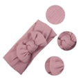 thumbnail image 3 of Unique Bargains Fashion Stripe Bow Headbands for Girls 6.69"x2.95" 2 Pcs Deep Pink, Yellow, 3 of 6