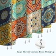 thumbnail image 6 of Orange Boho Bohemia Floral Geometric Pattern Shower Curtain 72"x72" ,Bathroom Decorative Shower Curtains Set with 12 Hooks,Modern Waterproof Washable Shower Curtain, 6 of 6