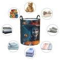 thumbnail image 3 of Lsque Modern Style Pumpkin Witch pattern Laundry Hamper Basket, Tall Woven Rope Hamper Basket for Clothes, Lightweight Storage Basket, Collapsible Waterproof-Medium, 3 of 8