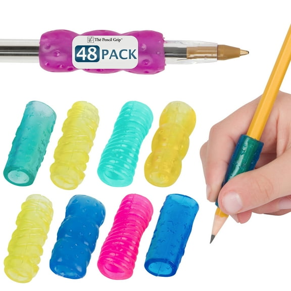 The Pencil Grip The Classics Extreme Gel Pencil Grips, Ergonomic Writing Aid For Lefties And Righties, Assorted Colors, 48 pieces, TPG-16548