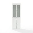 thumbnail image 6 of Crosley Furniture Stanton Traditional Wood Glass Door Pantry in White, 6 of 13