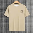 thumbnail image 5 of kpoplk Men's Daily Essential T-Shirt Big and Tall Relaxed Fit Short Sleeve Crew Neck Soft Cotton Blend Graphic Print Tee Size XL,Beige, 5 of 7