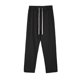 thumbnail image 5 of Pantalones deportivos de longitud completa para hombre, lisos, informales, con bolsillos, para exteriores, con cordones, elásticos, rectos, para fitness, 5 of 5
