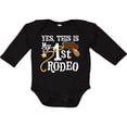 thumbnail image 3 of Inktastic Yes, This is My 1st Rodeo Cowboy Hat and Lasso Boys or Girls Long Sleeve Baby Bodysuit, 3 of 5