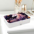 thumbnail image 6 of Unicorn PU Leather Jewelry Display Organizer Box Display Case Portable Earring Holder with Removable Compartment, 6 of 6