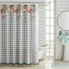 The Pioneer Woman Sweet Romance Multicolor Gingham Floral Cotton-Rich Fabric Shower Curtain, 72  x 72