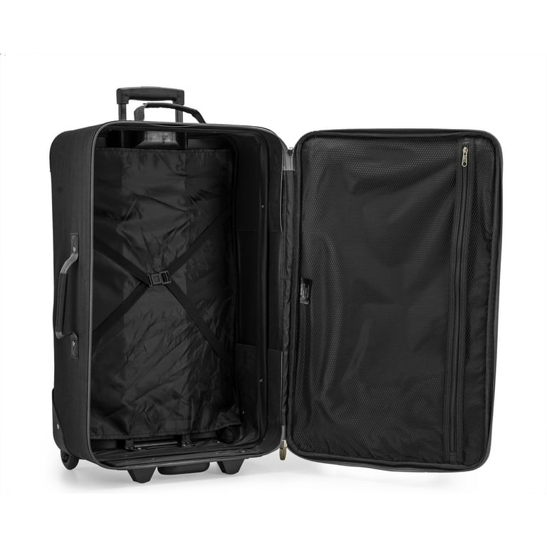 Elite Luggage 4-Piece Softside Lightweight Rolling Luggage Set (Black)