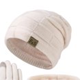 thumbnail image 4 of SYMOID Touchscreen Winter Beanie Scarf Gloves Set, 3-Piece Fleece Lined Knit Cold Weather Accessories for Men Women,Size Free Size, 4 of 4