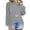 4412 Gray, variant on Womens Long Sleeve V Neck Shirts Casual Fall Loose Tunic Tops Waffle Knit Trendy Lace Blouses Black Tees