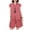 Watermelon Red, variant on Women's 2 Piece Casual Short Sleeve Top And Shorts Set Beige L