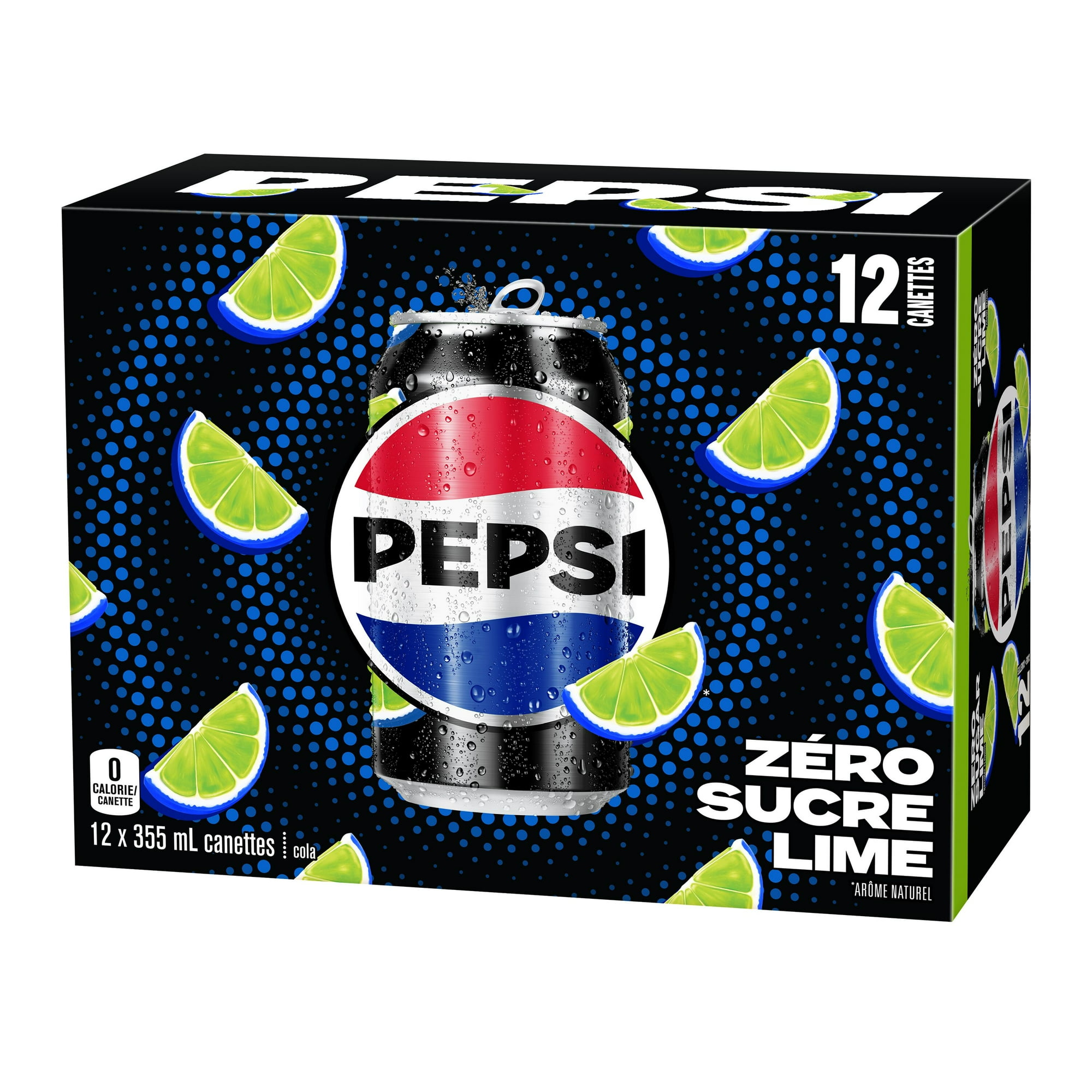 Pepsi Zero Sugar Lime Cola 12 x 355 ml, Cans - Walmart.ca