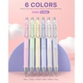 thumbnail image 3 of Four Candies Pastel Mechanical Pencil Set 6PCS 0.5 & 0.7 mm with 12 Tubes HB 2B Lead Refills, 3 Erasers, 9small Eraser Refills, Metal Clip For Drawing Artists College Writing 6 Colors, 3 of 7