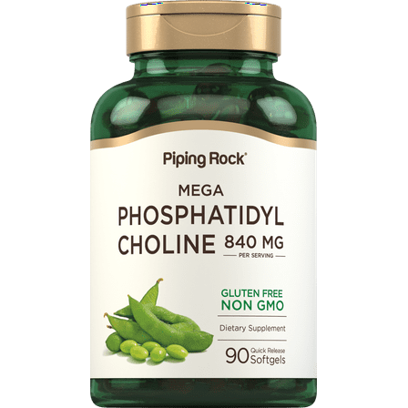 Phosphatidyl Choline 840mg | 90 Softgels | Supplement for Men and Women | by Piping Rock