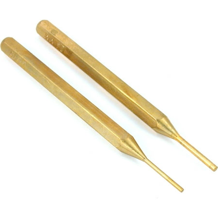 2 Brass Pin Punches Gunsmith Non Sparking Punch
