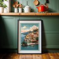 thumbnail image 6 of Vintage Portofino Illustrations: Charming Italian Riviera Art - Portofino Liguria Italy Illustration Black Framed Wall Art Print 12 x 18 inches, 6 of 8