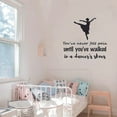 thumbnail image 2 of Dancer's Shoes Ballet Ballerina Motivation Quote Wall Sticker Art Decal for Girls Boys Room Bedroom Outdoor Sports Garage House Fun Home Decor Stickers Wall Art Vinyl Decoration Size (20x20 inch), 2 of 3