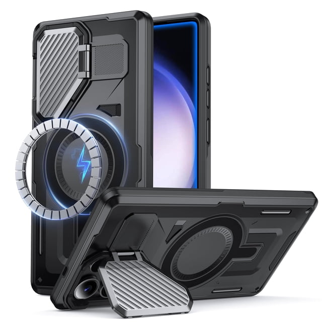 Funda de teléfono FNDMIL para Samsung Galaxy S25 Ultra con MagSafe Black
