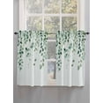 thumbnail image 5 of Sage Green Eucalyptus Leaf Living Room Curtains 2 Panel, Spring Leaves Botanical Cafe Window Treatment, Farmhouse Bedroom Bathroom Kitchen Curtains Drapes 104"x54", 5 of 6