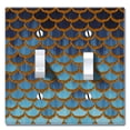 thumbnail image 1 of WIRESTER 2-Gang Toggle Wall Plate/Switch Plate Cover, Mermaid Scales Watercolor, 1 of 6
