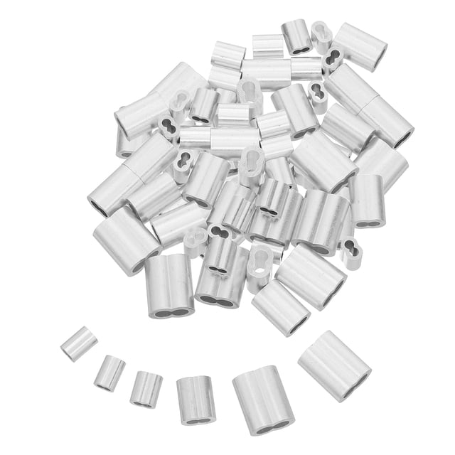 MERRYHAPY 150Ud De Aluminio Para Presión Plata Resistentes A Corrosión Para Cables En Hogar