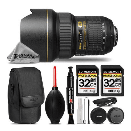 Nikon AF-S NIKKOR 14-24mm f/2.8G ED Lens For D3000, D3100, D3200, D3300, D5000, D5100, D5200, D5300, D5500, D7000, D7100 Nikon Digital SLR. All Original Accessories Included - International (Best Low Light Lens For Nikon D7000)