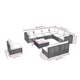 thumbnail image 2 of vidaXL 10 Piece Patio Lounge Set with Cushions Poly Rattan Brown, 2 of 7