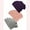 India Pink/Purple/Metallic Silver, variant on Women's 3-Pack Knit Beanie Cap Hat - Metallic Silver/Mustard/Dark Denim
