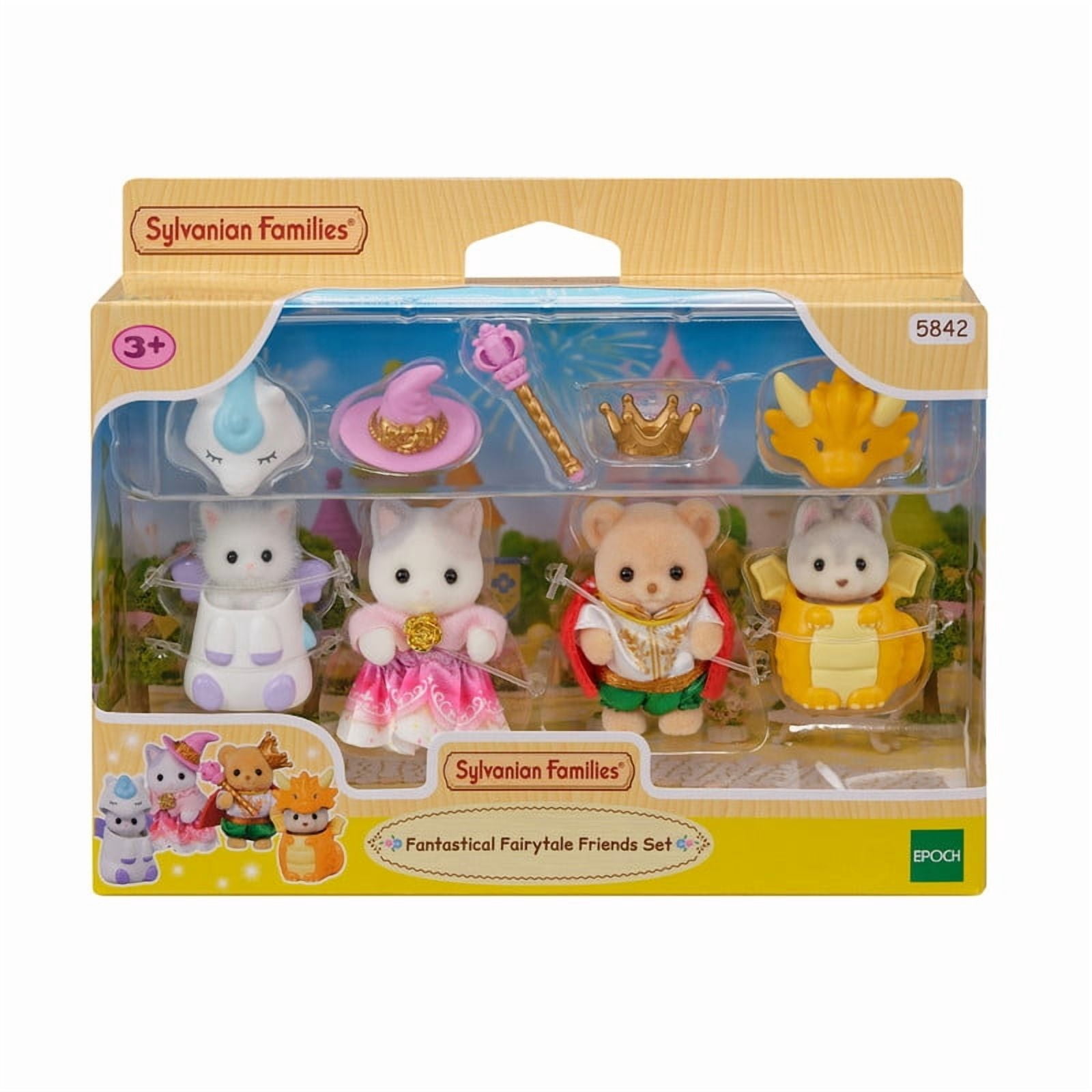 Calico Critters Fantastical Fairytale Friends Set, 4 Collectible Doll Figures with Accessories