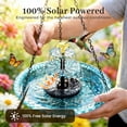thumbnail image 5 of Outdoor Hanging Bird Bath with Solar Fountain, 2026 New Solar Cascade Fountain, with Solars Pump & Glass Bowl, Garden Gift Yard Patio Backyard Decoration (A), 5 of 7