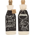 thumbnail image 4 of Primitives by Kathy LOL Made You Smile Reusable Gift Bottle Sock, 3.38" x 11.25", Toast The Host with The Most, 4 of 6