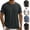 Gray, variant on HAJWOH Men's Short Sleeve Quick Dry Workout T Shirt Casual Athletic Gym Running Tee with Reflective Strips