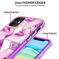 thumbnail image 3 of iPhone 11 2019 6.1 Inch A2111 A2223 A2221 Lightweight Slim Embedded Print Soft Silicone Durable Cover - Purple Marble, 3 of 5