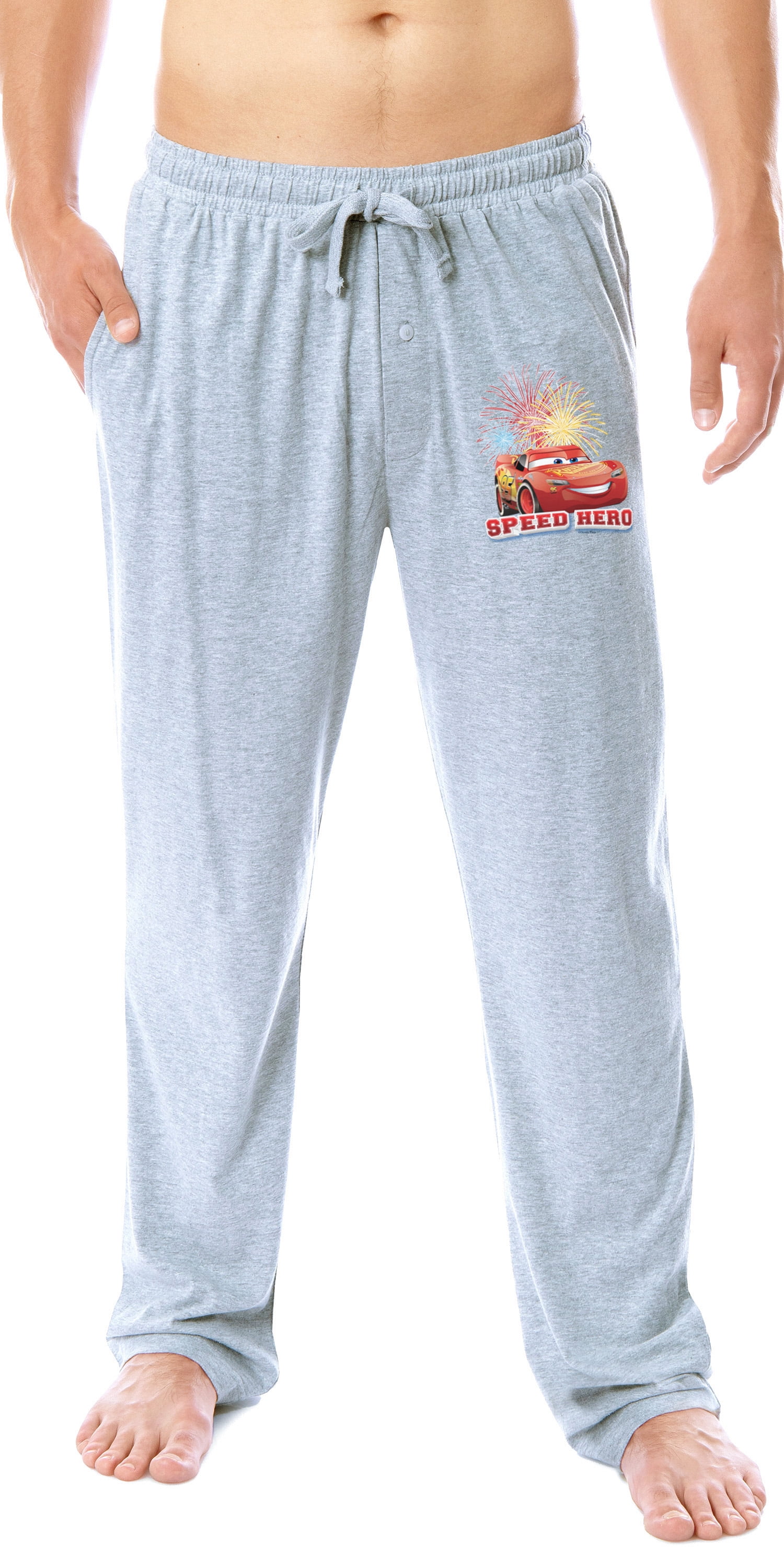 Disney Mens' Cars Movie Lightning Mcqueen Speed Hero Sleep Pajama Pants 