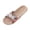 Pink, variant on Modstep Flat Sandals for Women Summer Round Toe Comfortable Slip on Dressy Crochet Slide Sandals Ladies Beach Walking Slippers Orange 8