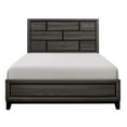 thumbnail image 3 of Contemporary Gray Finish 3pc Bedroom Set Queen Size Bed Nightstands Clean Lines Design Bedroom Furniture, 3 of 5