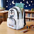 thumbnail image 3 of Pzuqiu Cute Penguin School Backpacks for Teen Girls 4PCS Backpack with Lunch Box Pencil Case Water Bottle Bag Kawaii Large Capacity Travel Rucksack Sport Bookbag for Elementary Students, 3 of 7