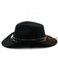 thumbnail image 4 of Western Cowboy Style Hat Jazz Bowler Hat Cow Head Decoration Ethnic Style Hat Outback Hats for Men Oilskin Mens Western Hat Can Leather Top Hat 8 1/4 Fitted Hats Cowboy Vest for Men Western 3xl Cow, 4 of 5