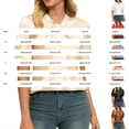 thumbnail image 2 of Weikingp Satin Tops For Women，Women's Silk Blouses Elegant Tops For Women Dressy Elegant Short Sleeve Satin Blouse Silk Top Satin Shirts For Women Formal Tops White S, 2 of 5