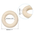 thumbnail image 2 of Unique Bargains 25mm Wooden Rings for Crafts, 50 Pack Natural Wood Rings Unfinished Wood Loop Circle, 2 of 8