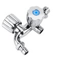 thumbnail image 5 of Grifo de agua, grifo de agua de lavabo de grifo de lavadora de plástico ABS con caño doble y mango G1/2(Shutter Handle), 5 of 5